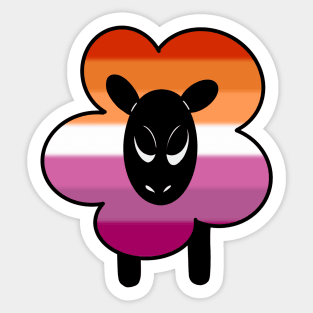 Proud Lesbian Rainbow Sheep Sticker